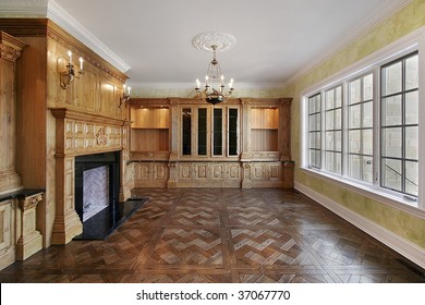 Traditional Library In New Construction Home