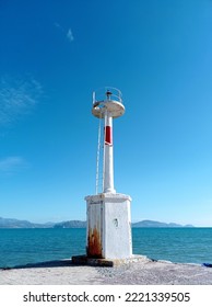 Traditional Lighthouse In The Argolic Gulf