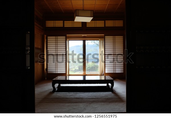 Traditional Living Room Japan Washi Paper Stock Photo Edit