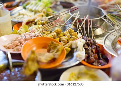 Traditional Lok-lok Street Food From Malaysia