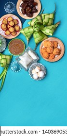 Traditional Malay Food And Cookies During Ramadan And Eid Mubarak. Hari Raya Aidilfitri Festival