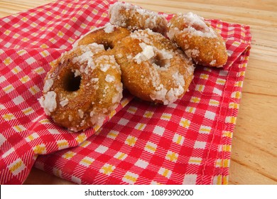 Traditional Malay Food Kuih Keria For Breakfast. Asia Cuisine.