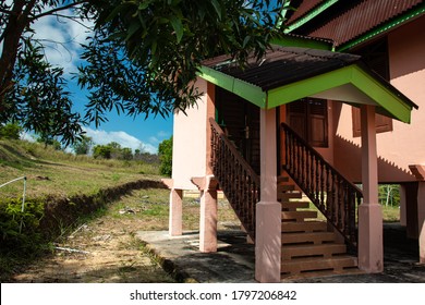 Traditional Malay House Interior With Ornaments. 17 August 2020. Tanjungpinang, Riau Islands, Indonesia