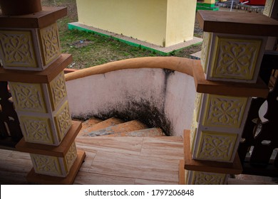 Traditional Malay House Interior With Ornaments. 17 August 2020. Tanjungpinang, Riau Islands, Indonesia