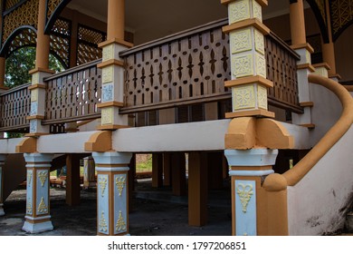 Traditional Malay House Interior With Ornaments. 17 August 2020. Tanjungpinang, Riau Islands, Indonesia