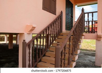 Traditional Malay House Interior With Ornaments. 17 August 2020. Tanjungpinang, Riau Islands, Indonesia