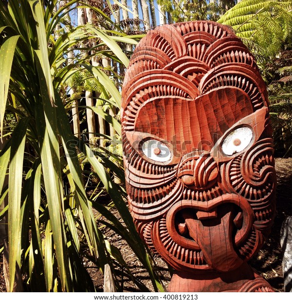 Traditional Maori Carving New Zealand Stock Photo Edit Now 400819213