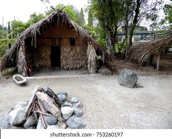 Traditional Maori House Old In New Zealand