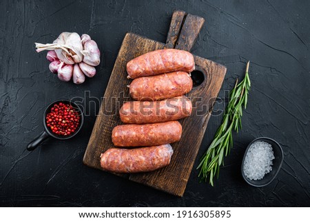 Similar – Foto Bild Food background with raw white radish with greens on light kitchen table with cutting board and knife, top view