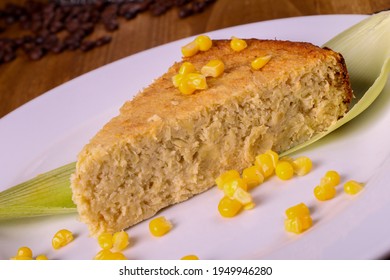 Traditional Mexican dessert corn cake "pastel de elote"