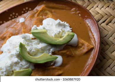 Traditional Mexican Enfrijoladas