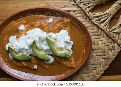 Traditional Mexican Enfrijoladas