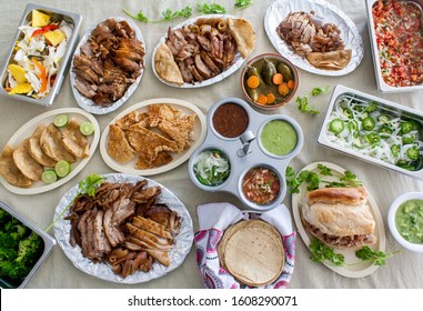 A Traditional Mexican Food To Enjoy With The Family, With Different Dishes Highlighting The Carnitas And Tacos, The Food Unites The People