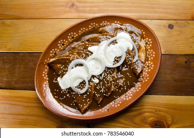 Traditional Mexican Food: Mole Enchiladas