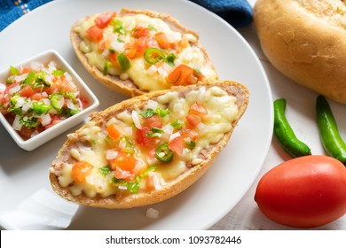 Traditional mexican molletes
