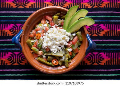 Traditional Mexican Nopal Cactus Salad