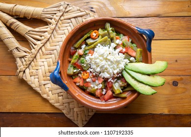 Traditional Mexican Nopal Cactus Salad