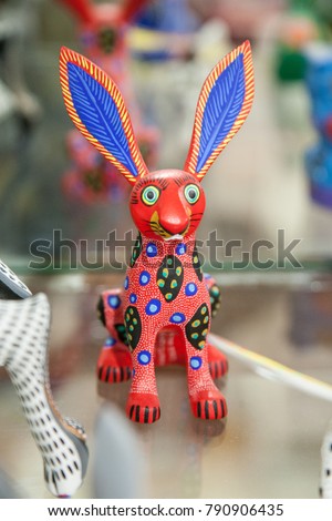 Traditional mexican symbolic hand made toy called alebrije, from Oaxaca region, Mexico