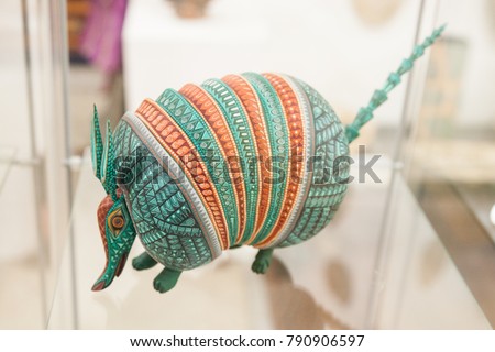 Traditional mexican symbolic hand made toy called alebrije, from Oaxaca region, Mexico