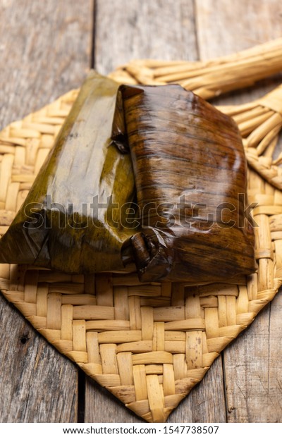 Traditional Mexican Tamales Wrapped Banana Leaves Stock Photo (Edit Now ...
