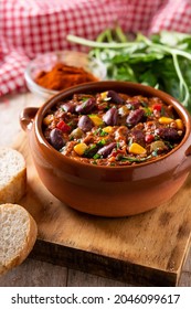 Traditional Mexican Tex Mex Chili Con Carne In A Bowl