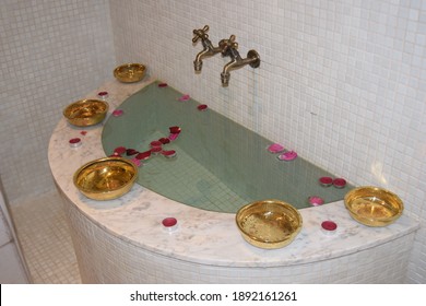 Traditional Moroccan Hammam With Flower Petals