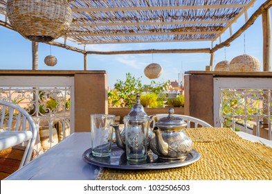 Traditional Moroccan Mint Tea In Marrakesh, Morocco