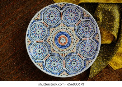 Traditional Moroccan Plate With Patterns