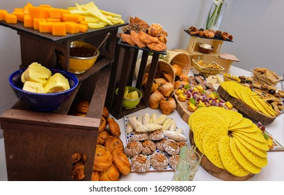 Traditional Moroccan Ramadan Sweets In A Stand Of The Tangier Market, Morocco.