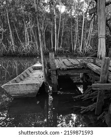 A Traditional Mudcrab Or Mangrove Crab Fishing Boat Parking At The Jetty