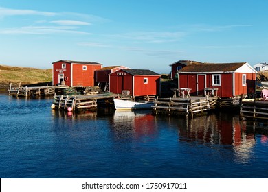 Traditional Newfoundland And Labrador Fishing Stages. 