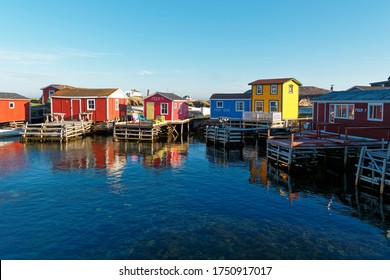 Traditional Newfoundland And Labrador Fishing Stages. 