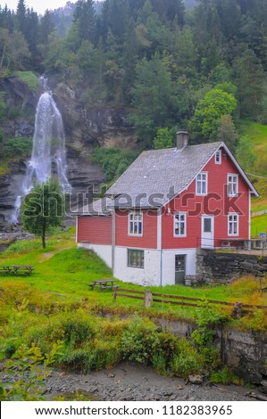 Similar – Steinsdalfossen in Norway