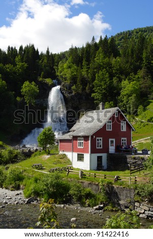 Similar – Steinsdalfossen in Norway