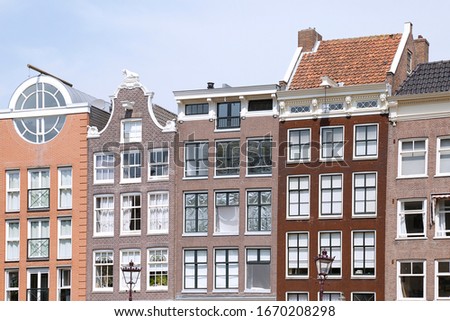 Image, Stock Photo Beautiful Architecture Of Dutch Houses On Amsterdam Canal In Autumn