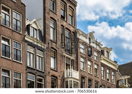 Similar – Image, Stock Photo Beautiful Architecture Of Dutch Houses On Amsterdam Canal In Autumn