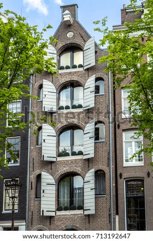 Similar – Beautiful Architecture Of Dutch Houses In Amsterdam