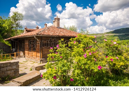 Traditional old Bulgarian house in Veliko Tarnovo, Bulgaria in a summer day