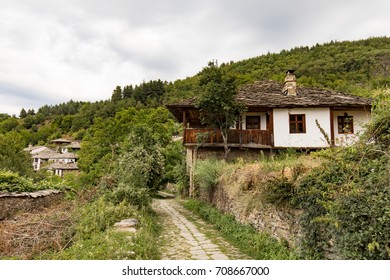 Traditional old Bulgarian houses in Leshten (architectural sanctuary), Bulgaria