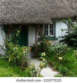 Traditional Old Houses Of Adare Village In The Limerick County In Ireland.