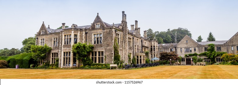 Traditional old manor house on the countryside of in Wales, UK