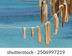 Traditional open-air fish drying room, "Peix sec", Es Caló de Sant Agustí, Formentera, Pitiusas Islands, Spain