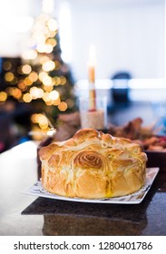 Traditional Orthodox Serbian Christmas Bread