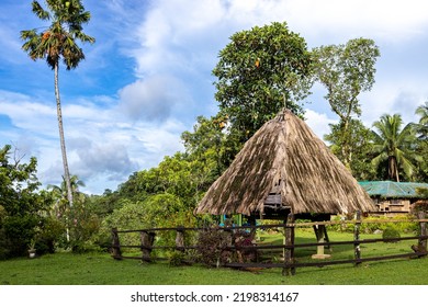 Traditional Philippines Ifugao Province House On The Hill