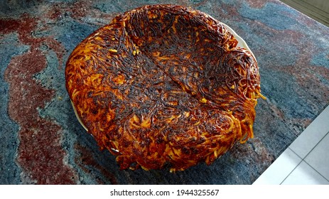 Traditional Pizza Dish Of Fried Pasta In Naples Italy