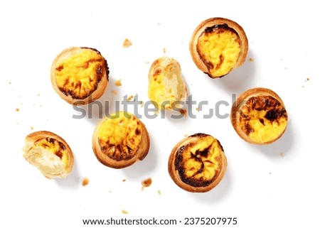 Traditional portuguese cakes or egg tart 