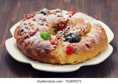 Traditional Portuguese Chrismas Cake Bolo Rei