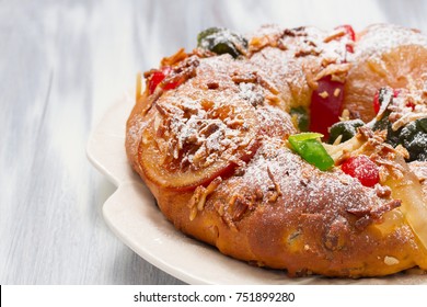 Traditional Portuguese Chrismas Cake Bolo Rei