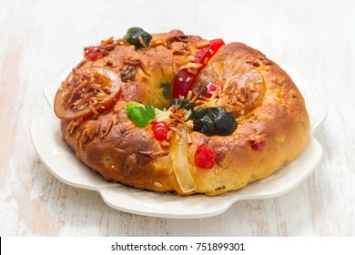 Traditional Portuguese Chrismas Cake Bolo Rei