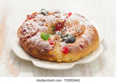 Traditional Portuguese Chrismas Cake Bolo Rei